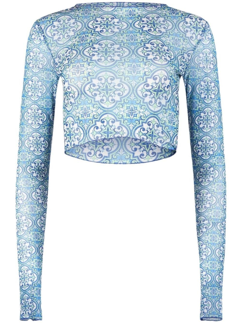 Tomas tile-print top - 1