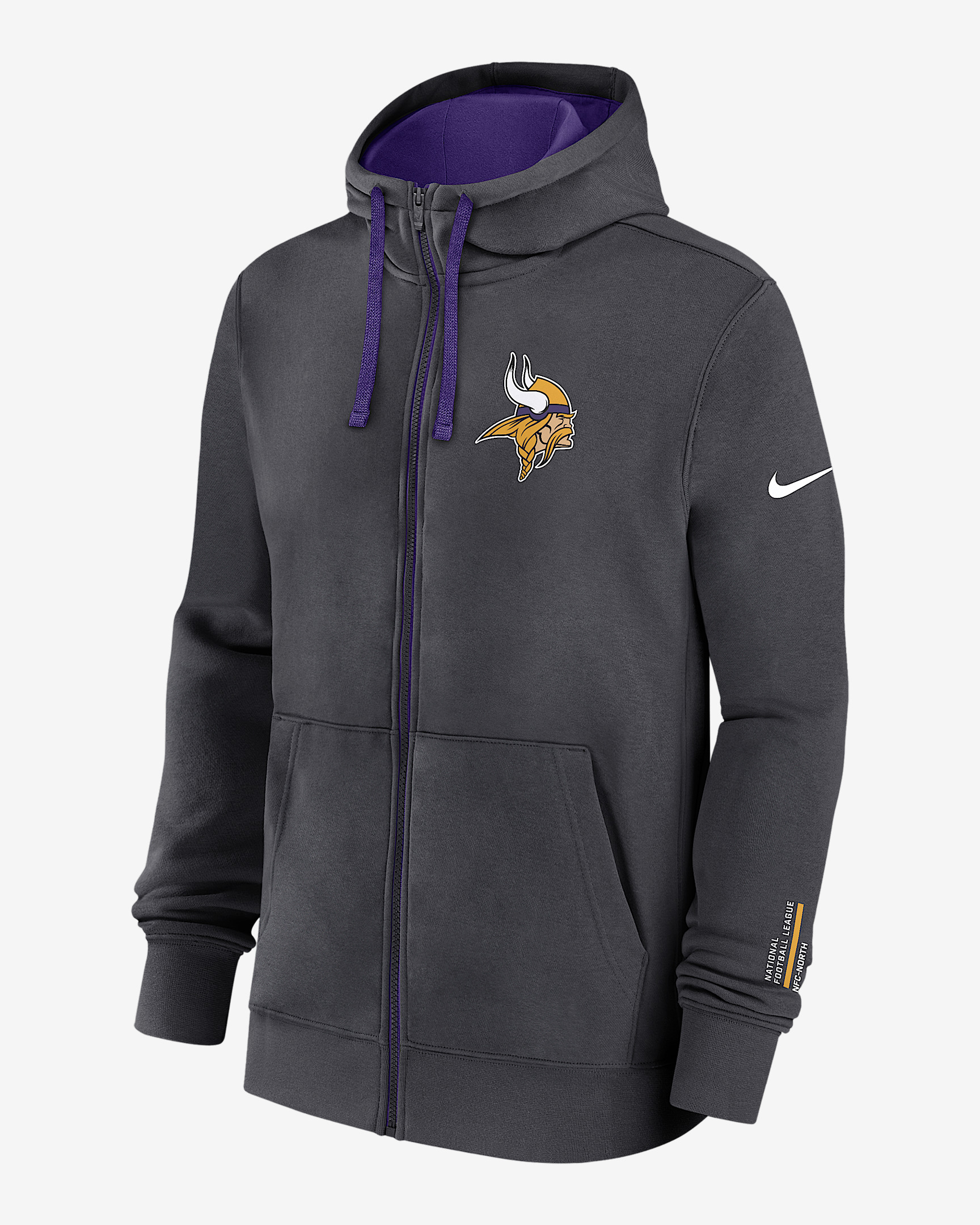 Minnesota Vikings Playbook Page Club Men's Nike NFL Full-Zip Hoodie - 1