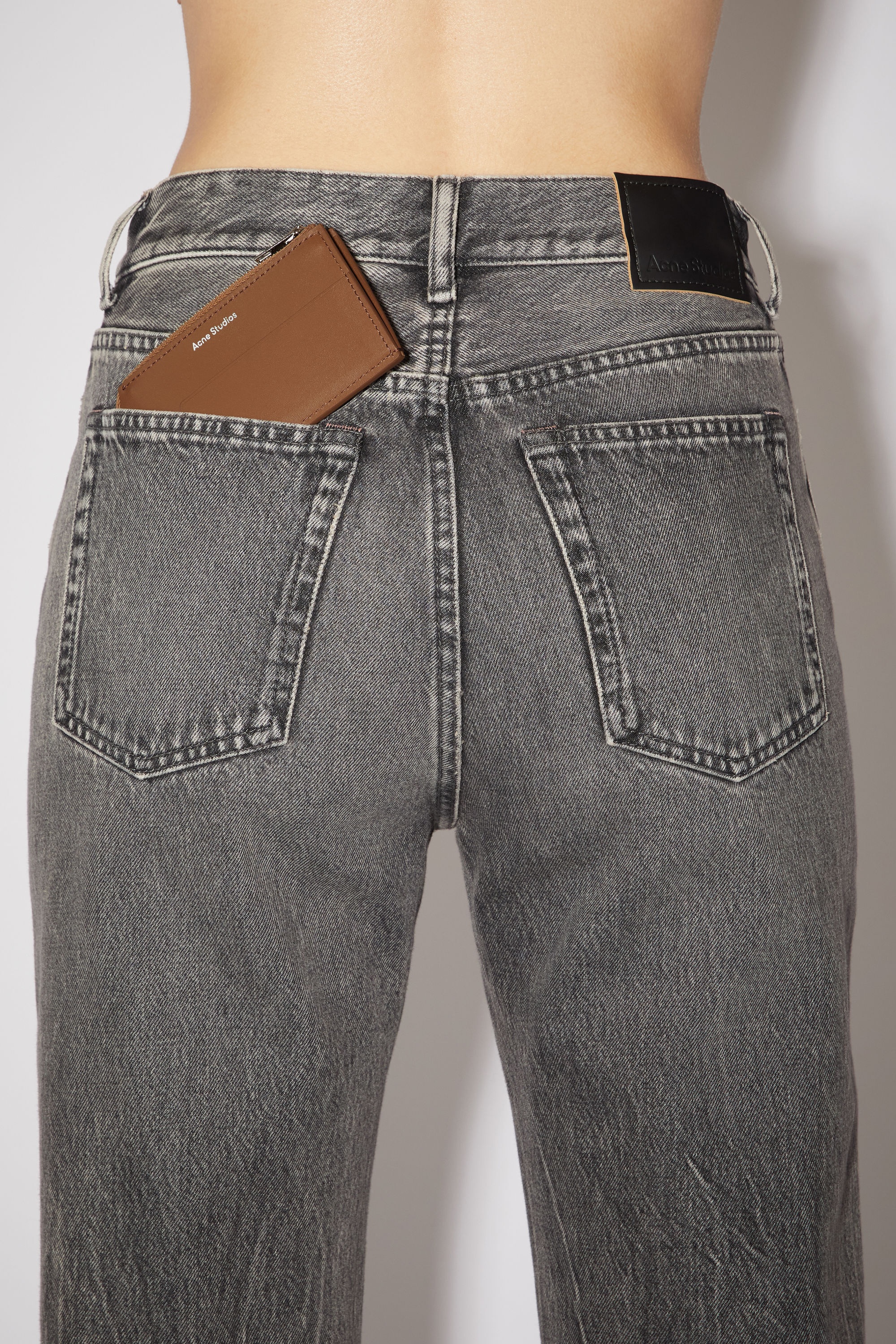 Leather zip wallet - Camel brown - 2
