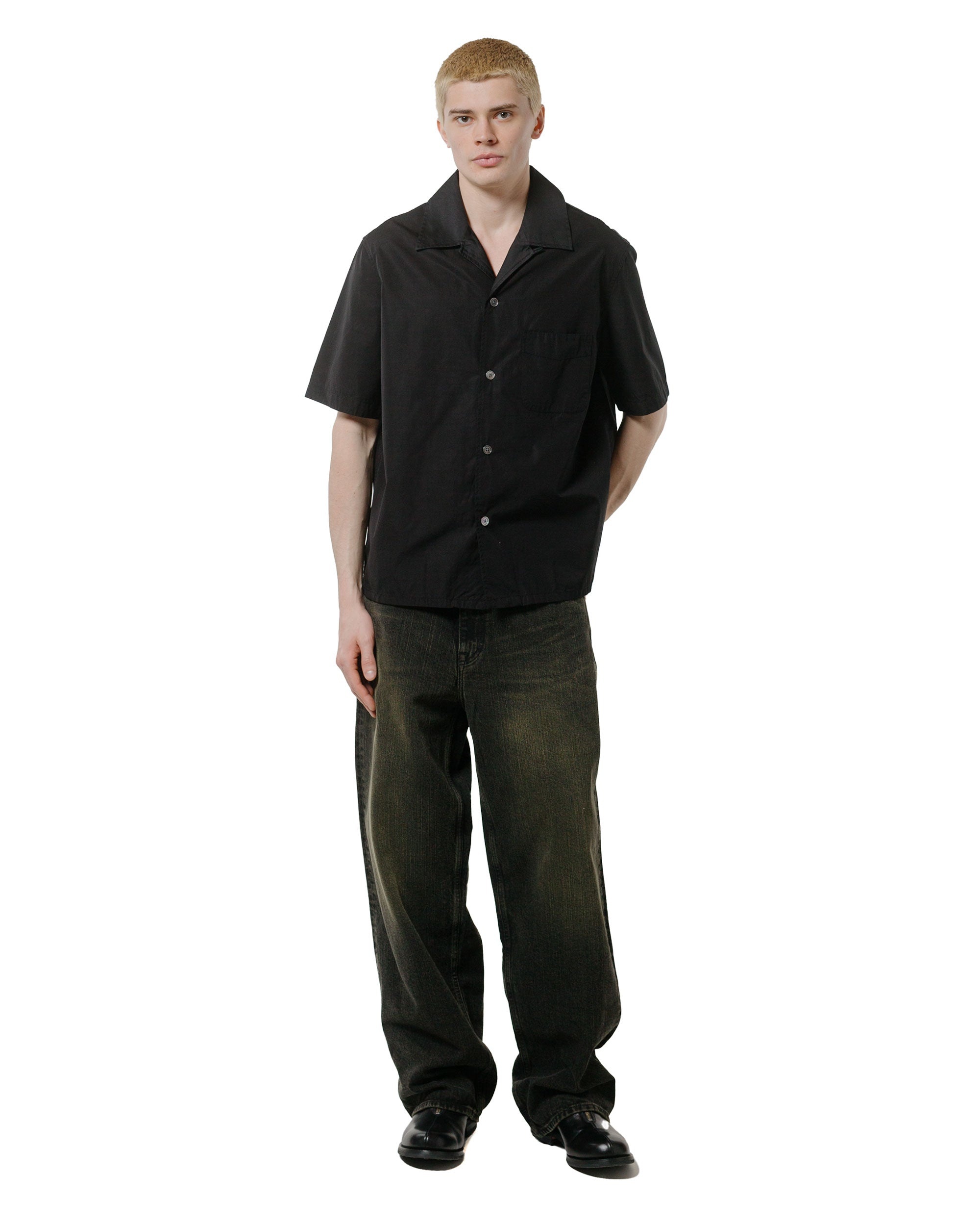 Heusen Shirt Shortsleeve Black All Day Poplin - 4