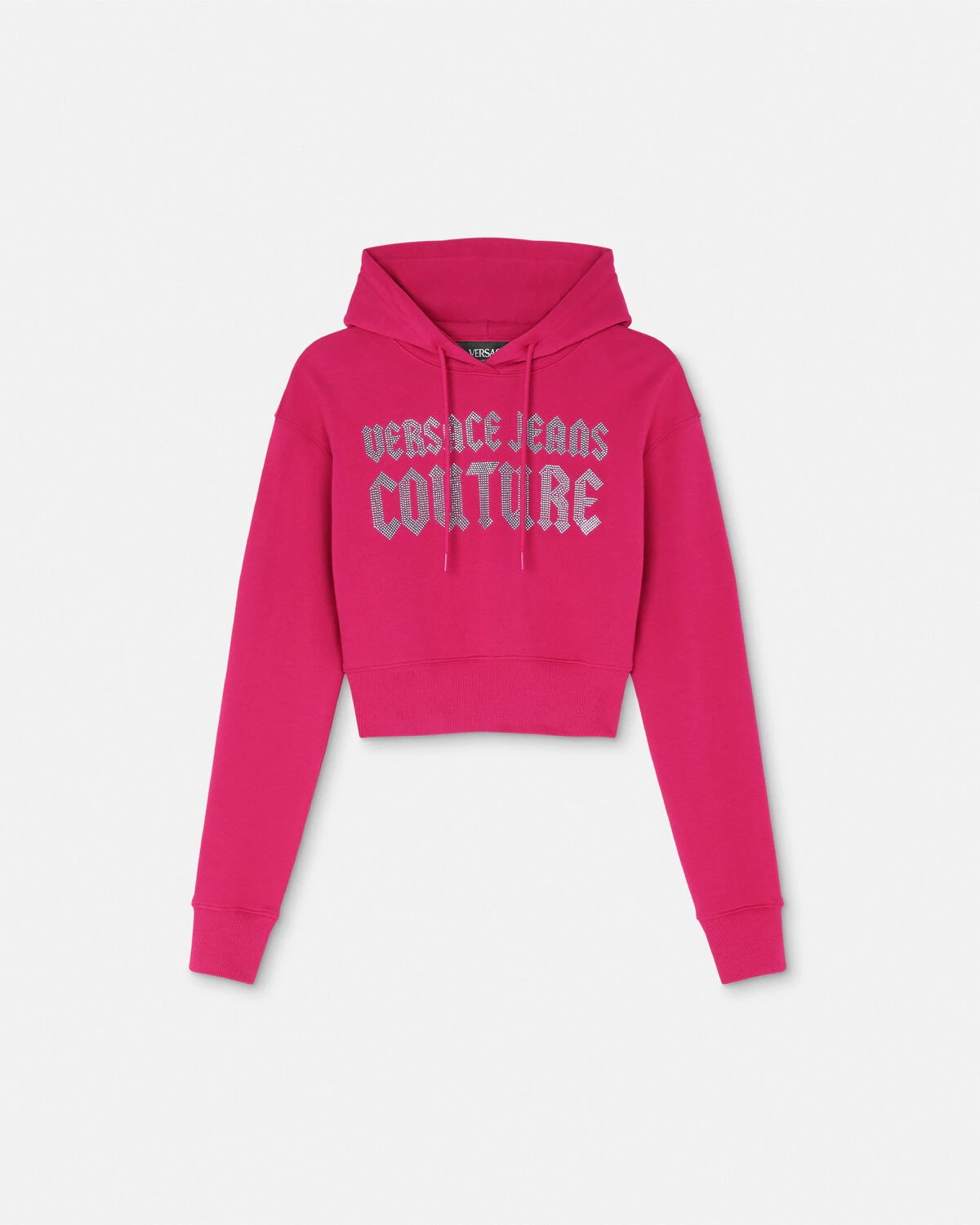 Crystal Gothic Logo Crop Hoodie - 1