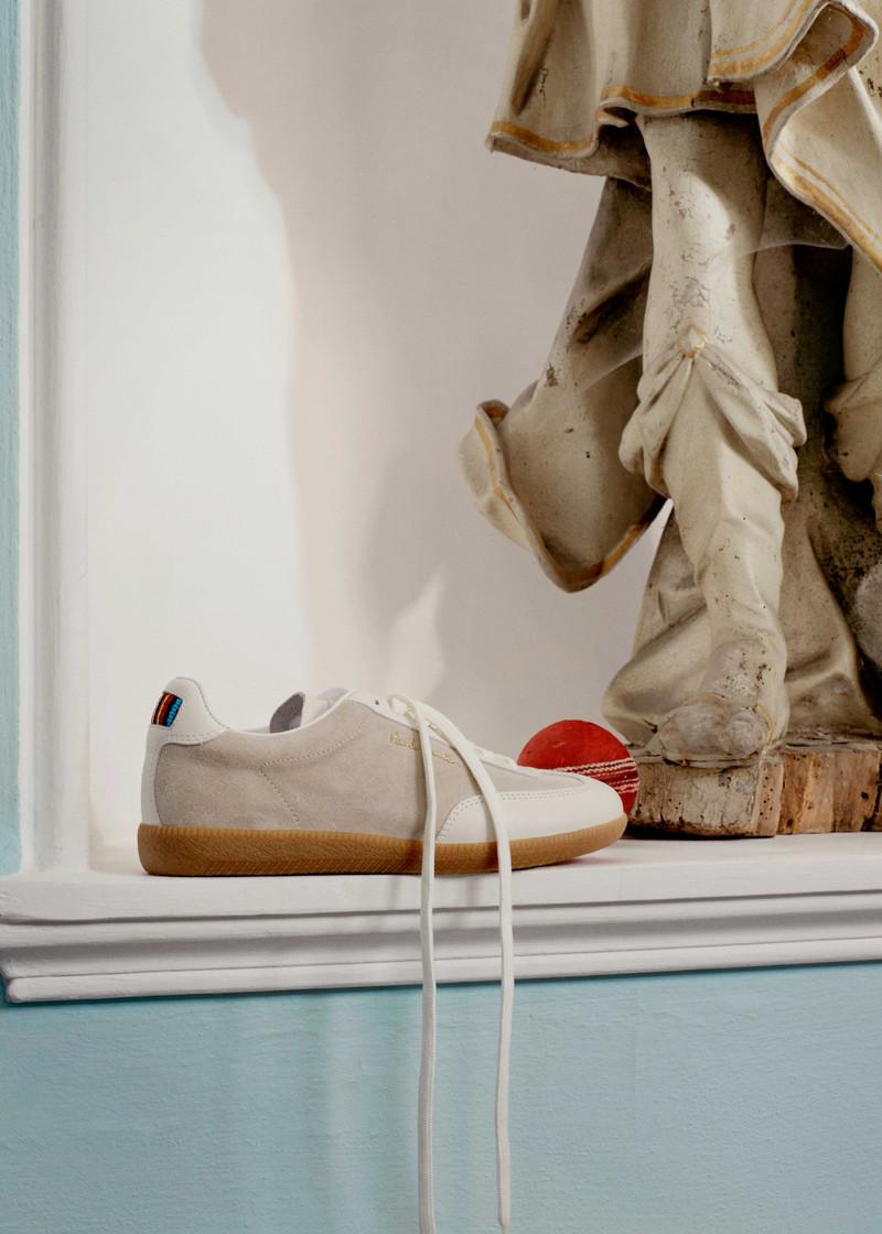 Paul Smith Women's Ecru Leather 'Como' Trainers outlook