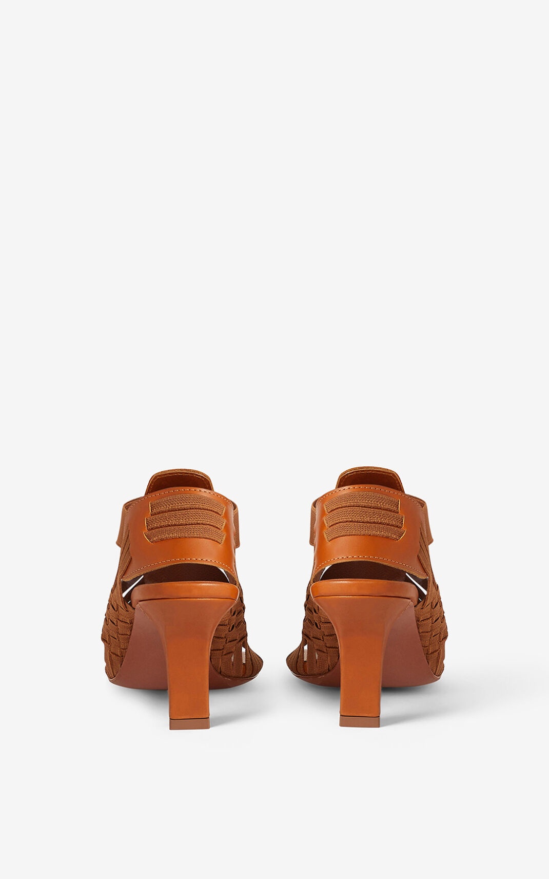 Greek heeled leather sandals - 5