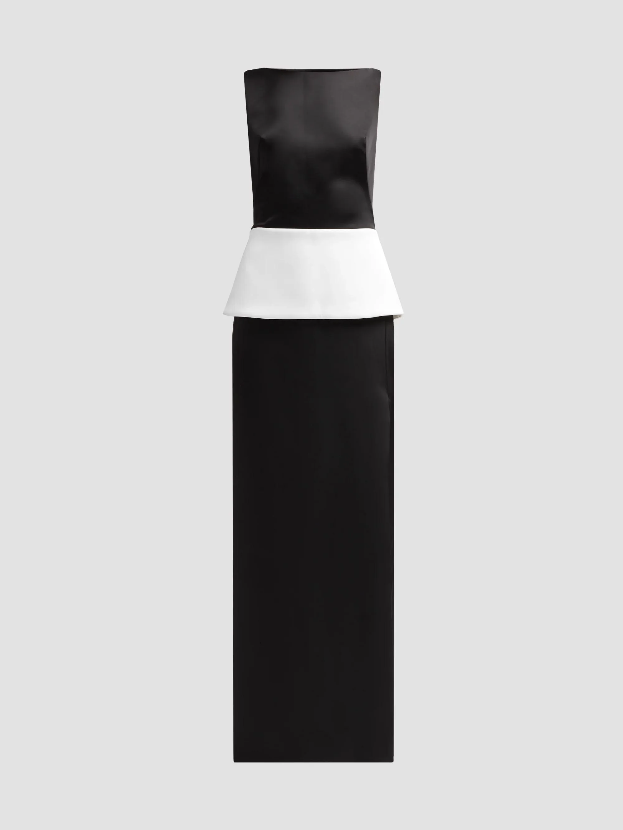 Women's Sirel Sleeveless Peplum Column Gown - Black Frost Multi - 1