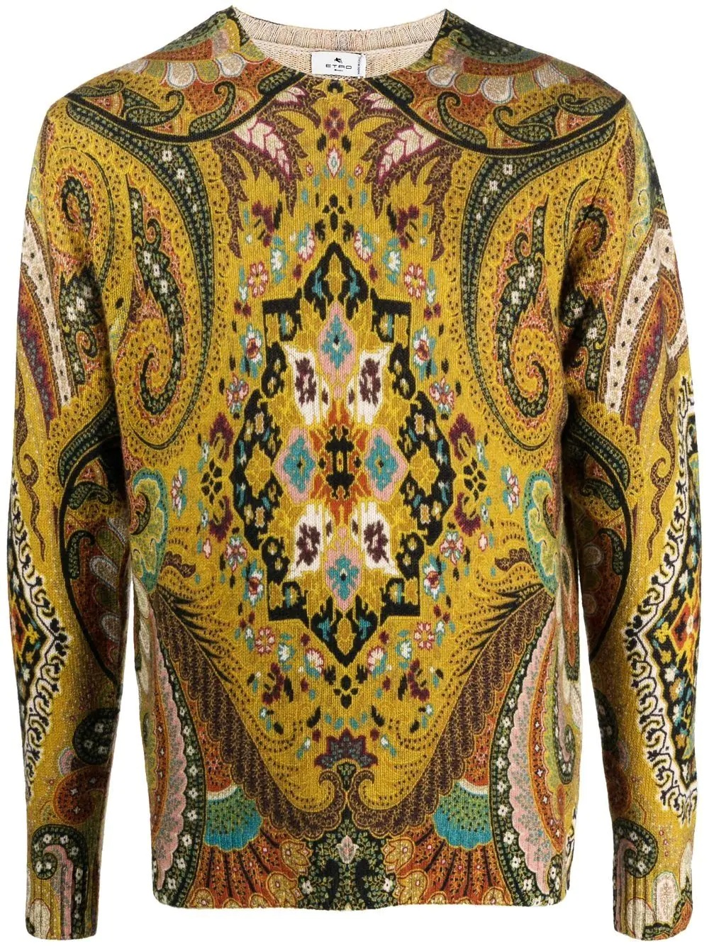 paisley-print wool jumper - 1