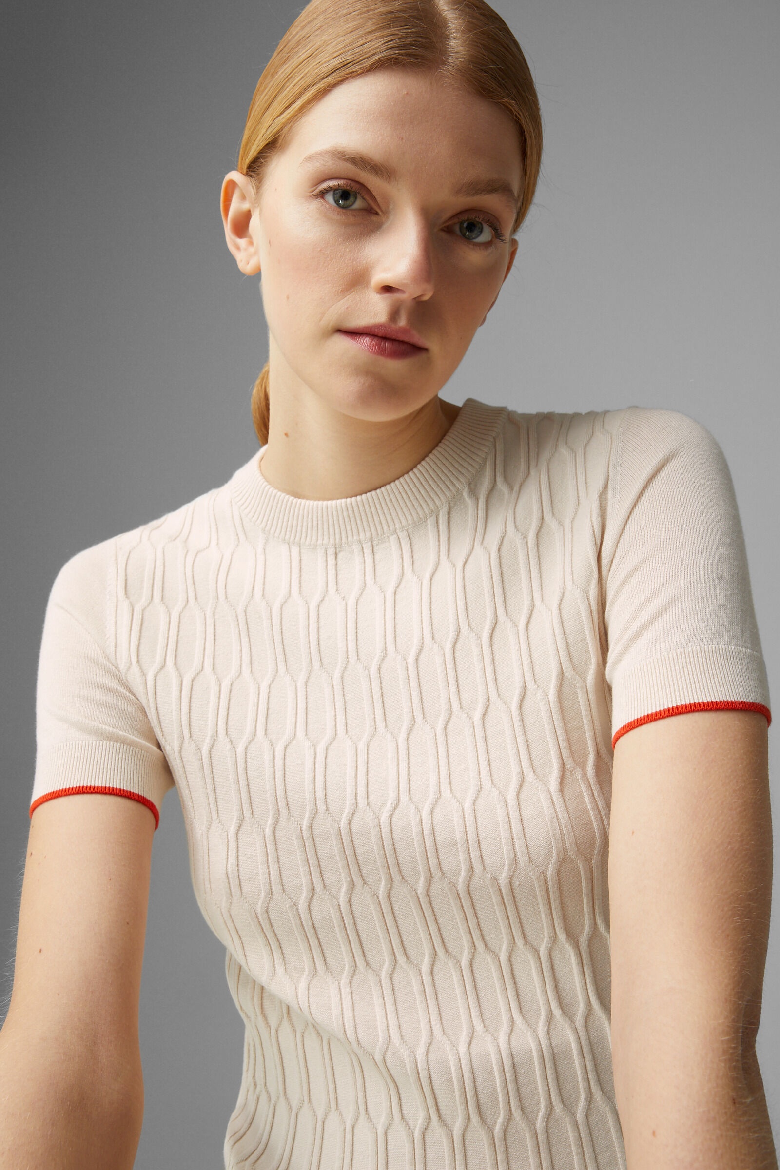 Rose Knitted top in Ecru - 4
