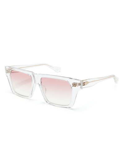 DITA logo-print square-frame sunglasses outlook