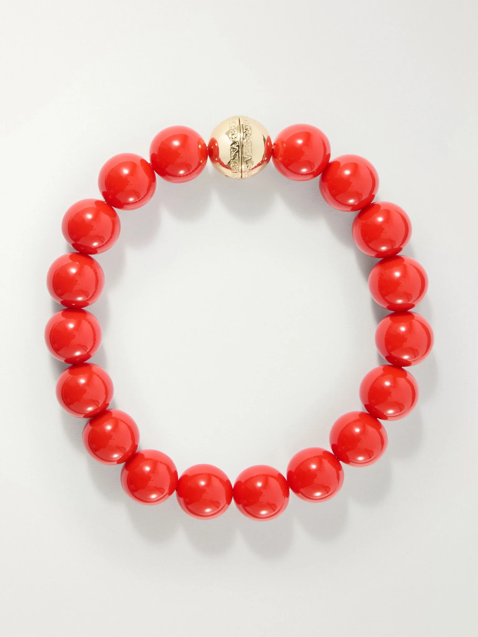 Ball resin necklace Red - 1