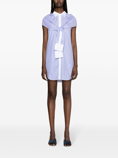 DSQUARED2 knotted-sleeves striped shirtdress outlook