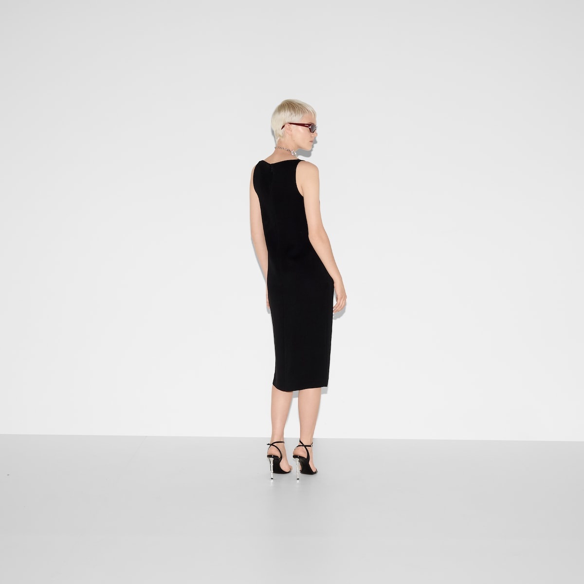 Heavy viscose sable Horsebit dress - 4