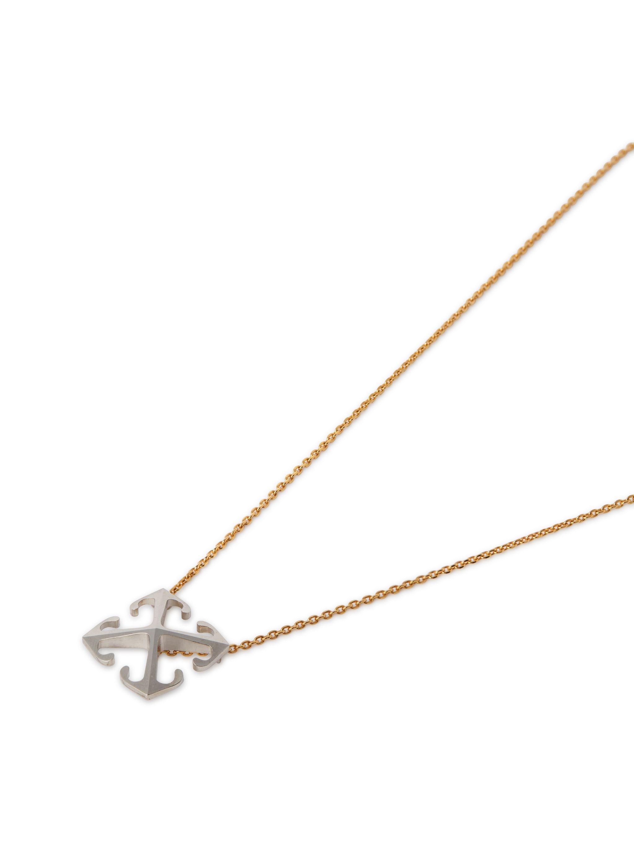Bicolor Arrow Pendant Necklace - 3