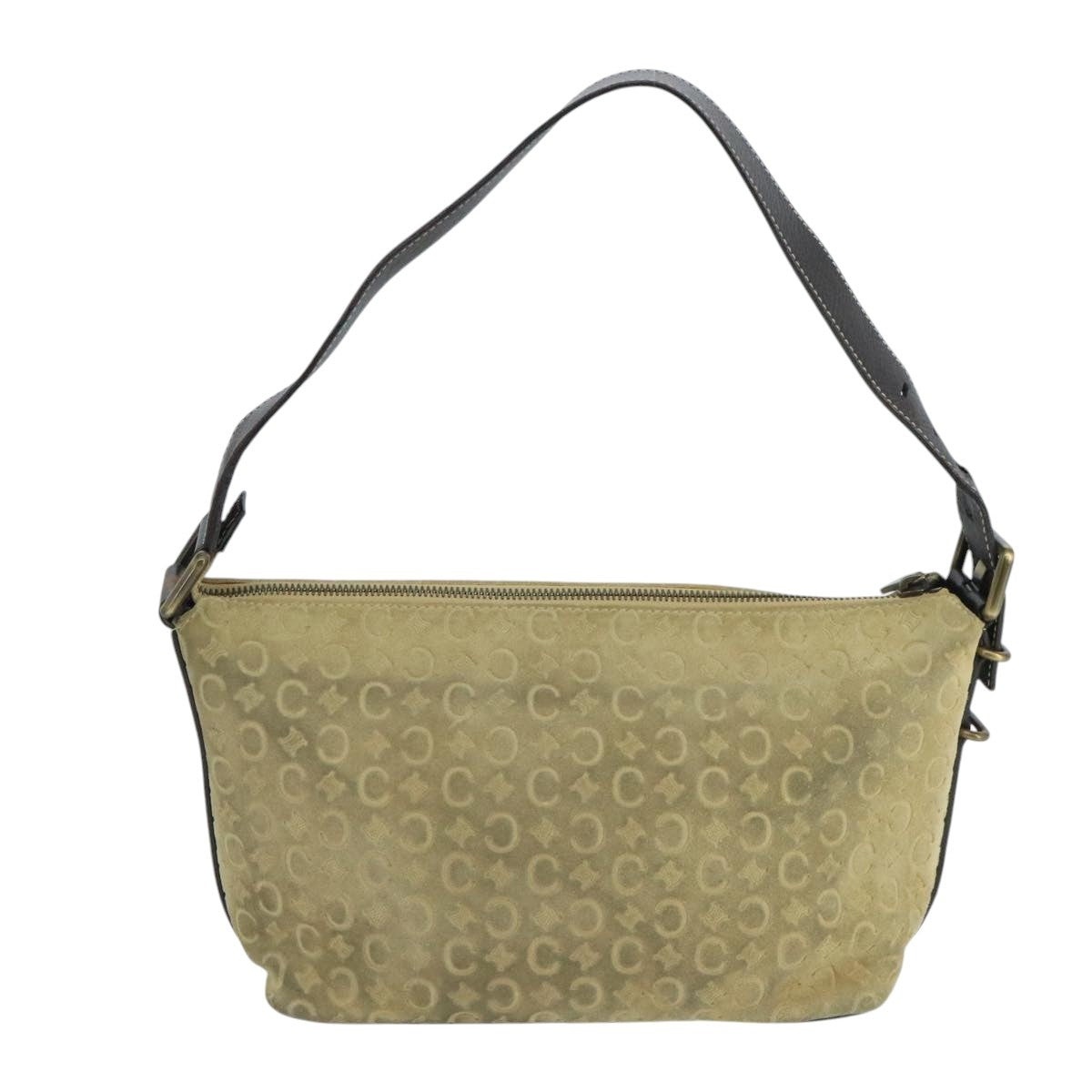 CELINE C Macadam Canvas Shoulder Bag Beige - 2
