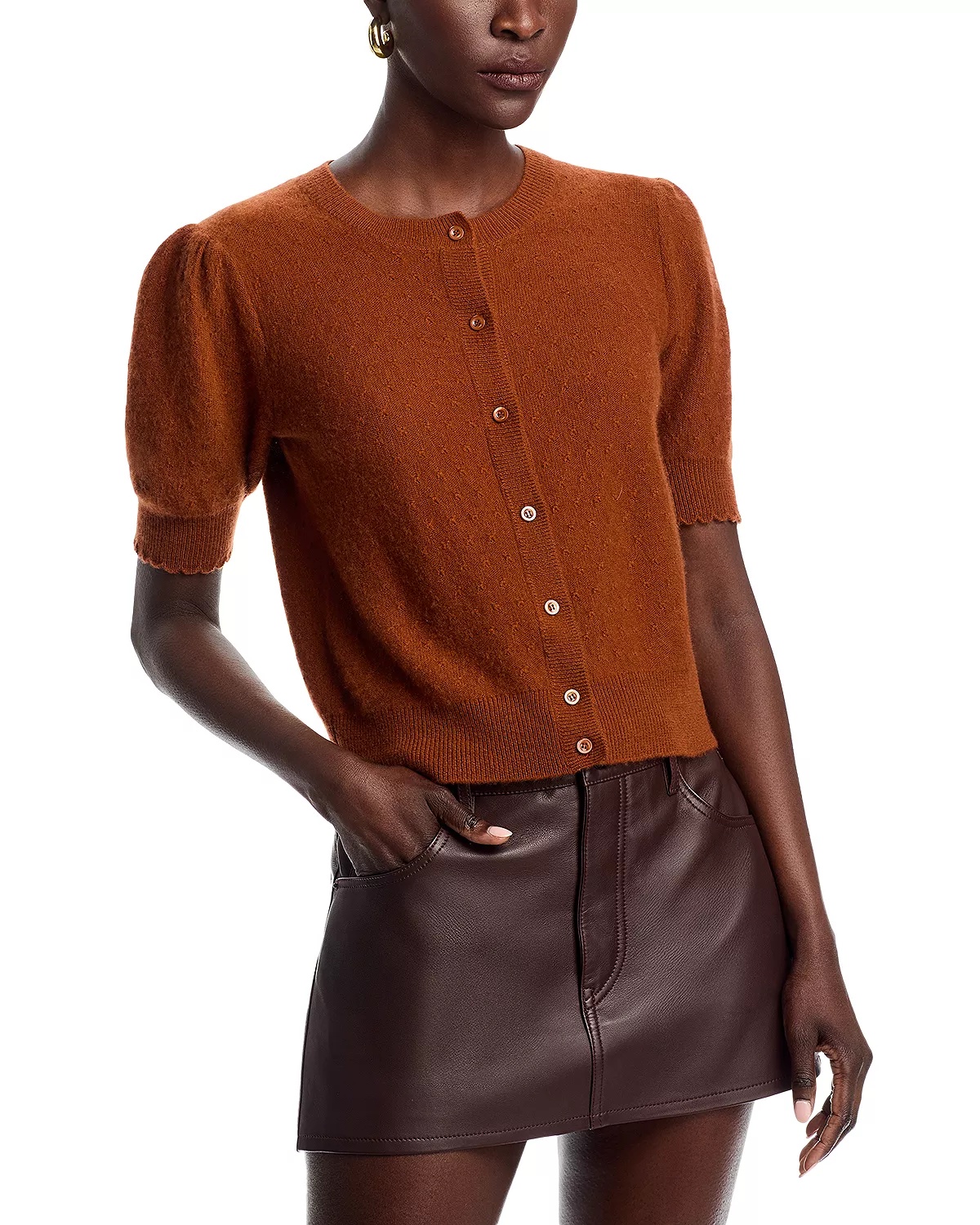 The Cashmere Pointelle Cardigan - 1