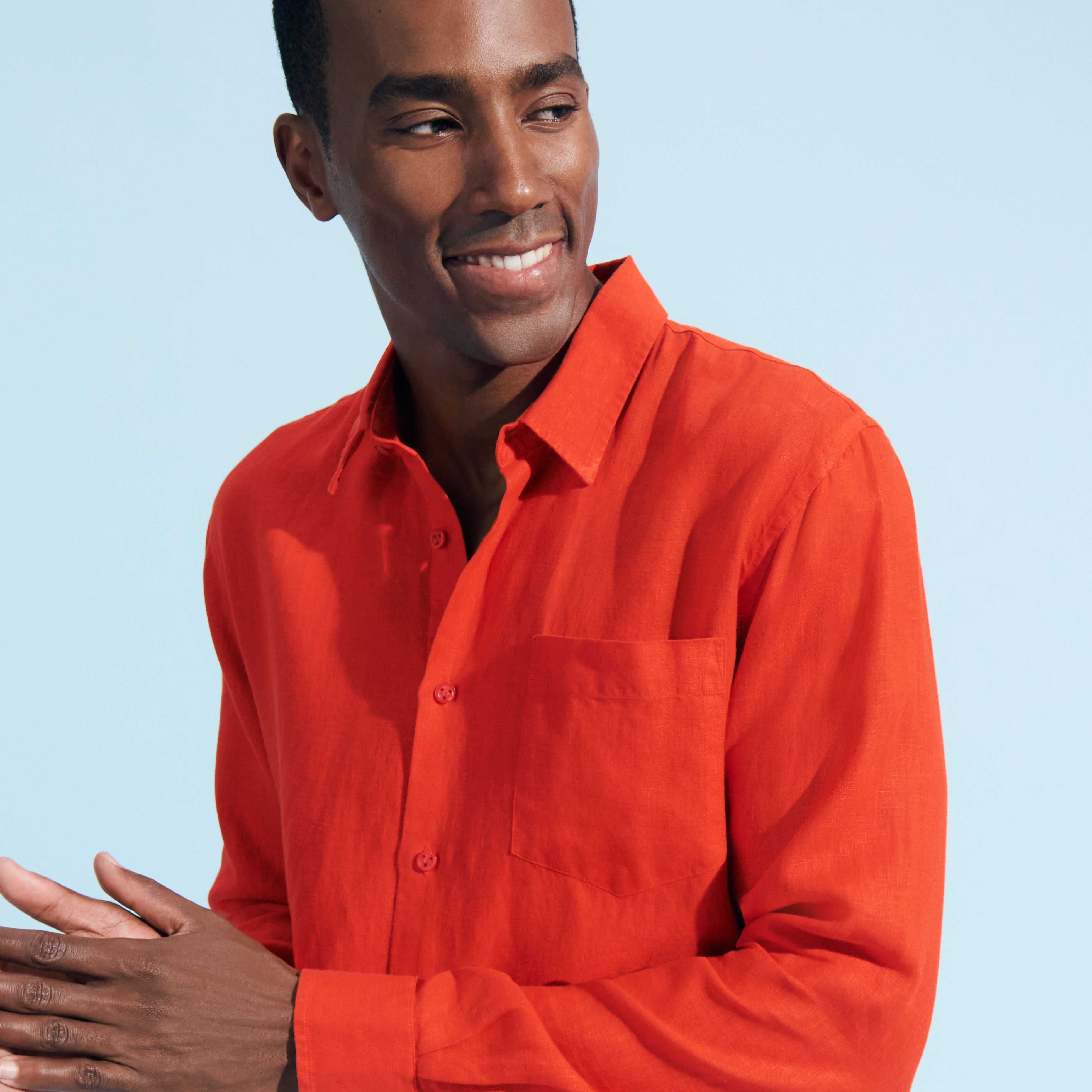 Men Linen Shirt Solid - 5
