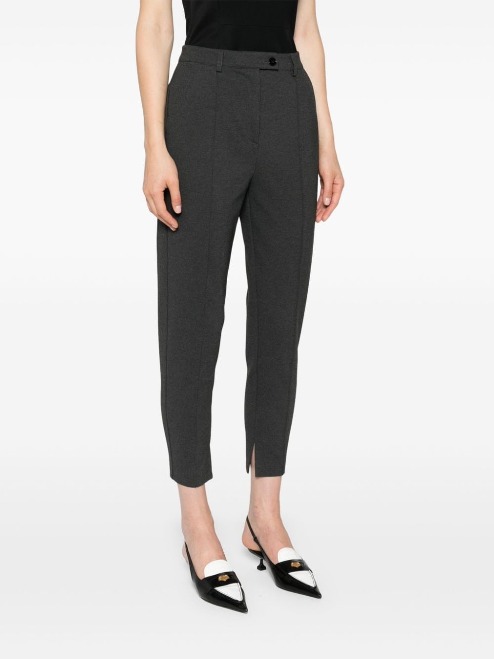 slim-cut cropped trousers - 3