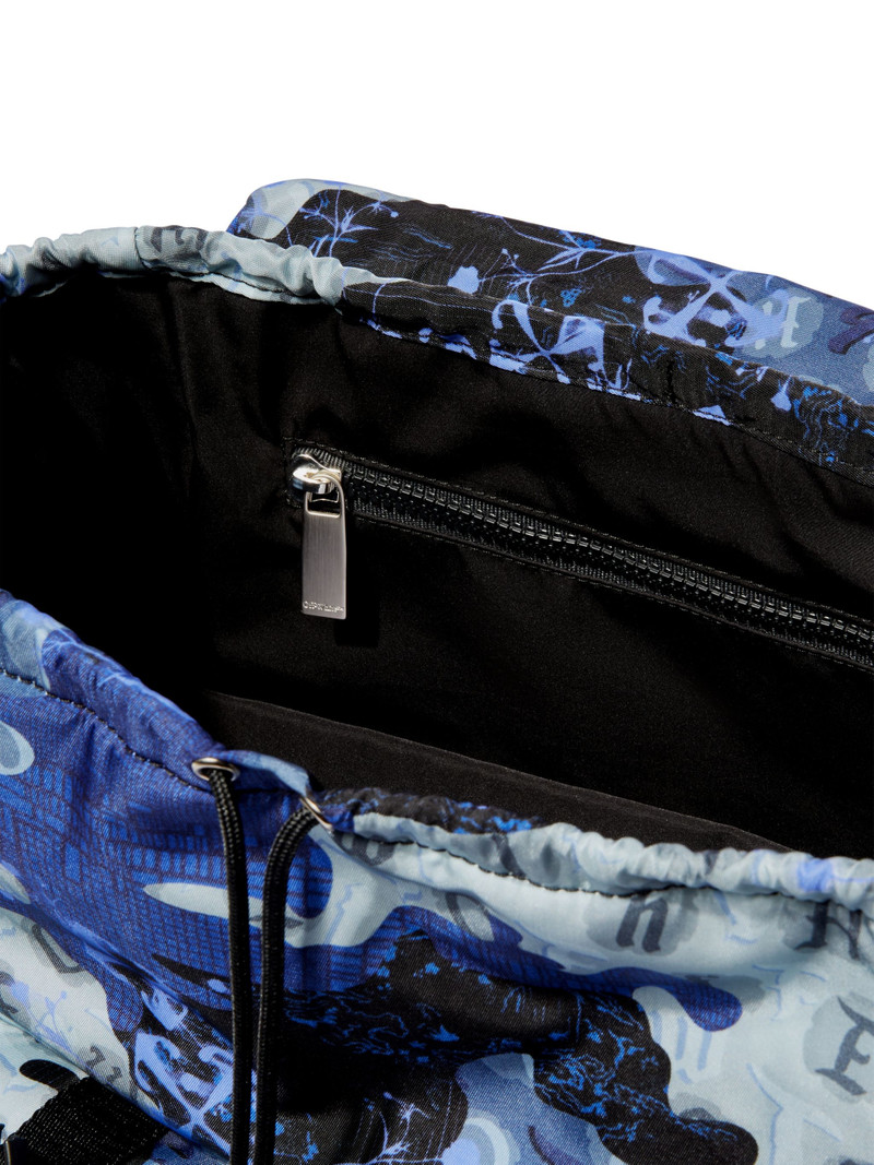 Blue Camo Nylon Backpack 5