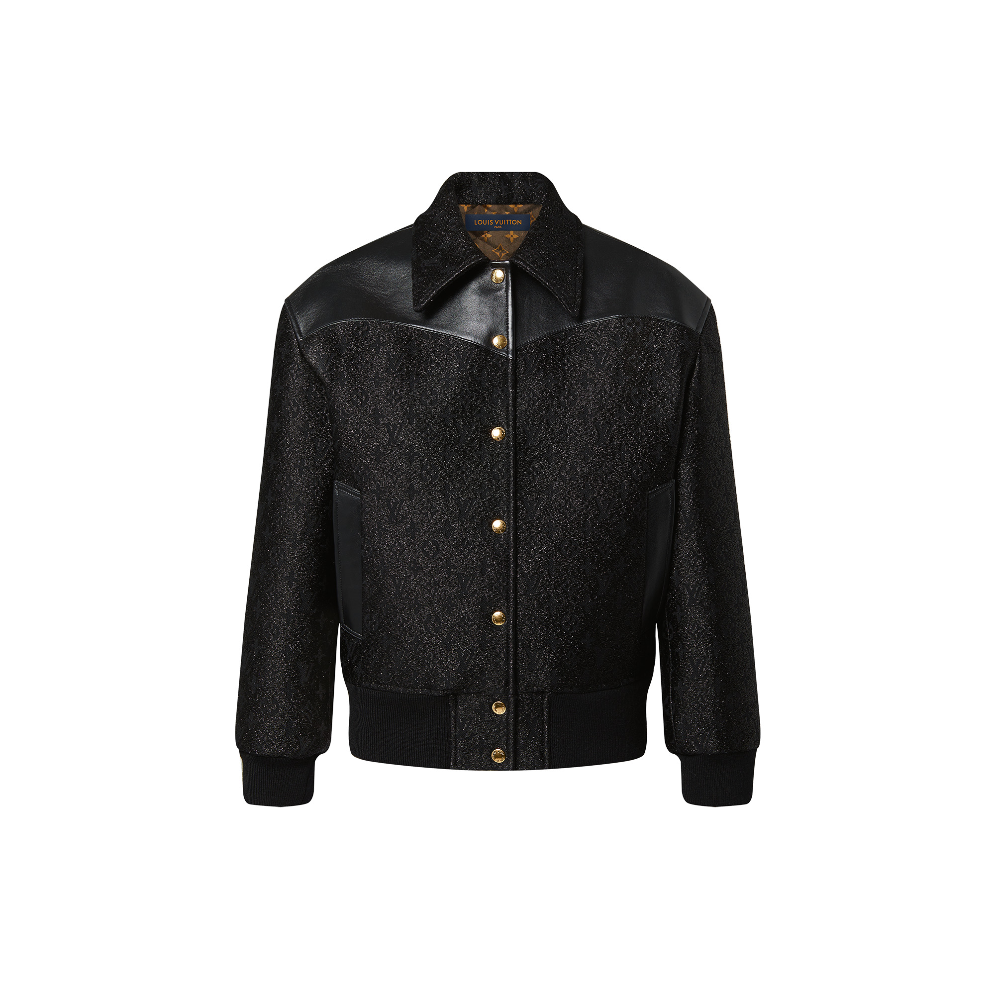 Glitter Monogram Bomber Jacket - 1