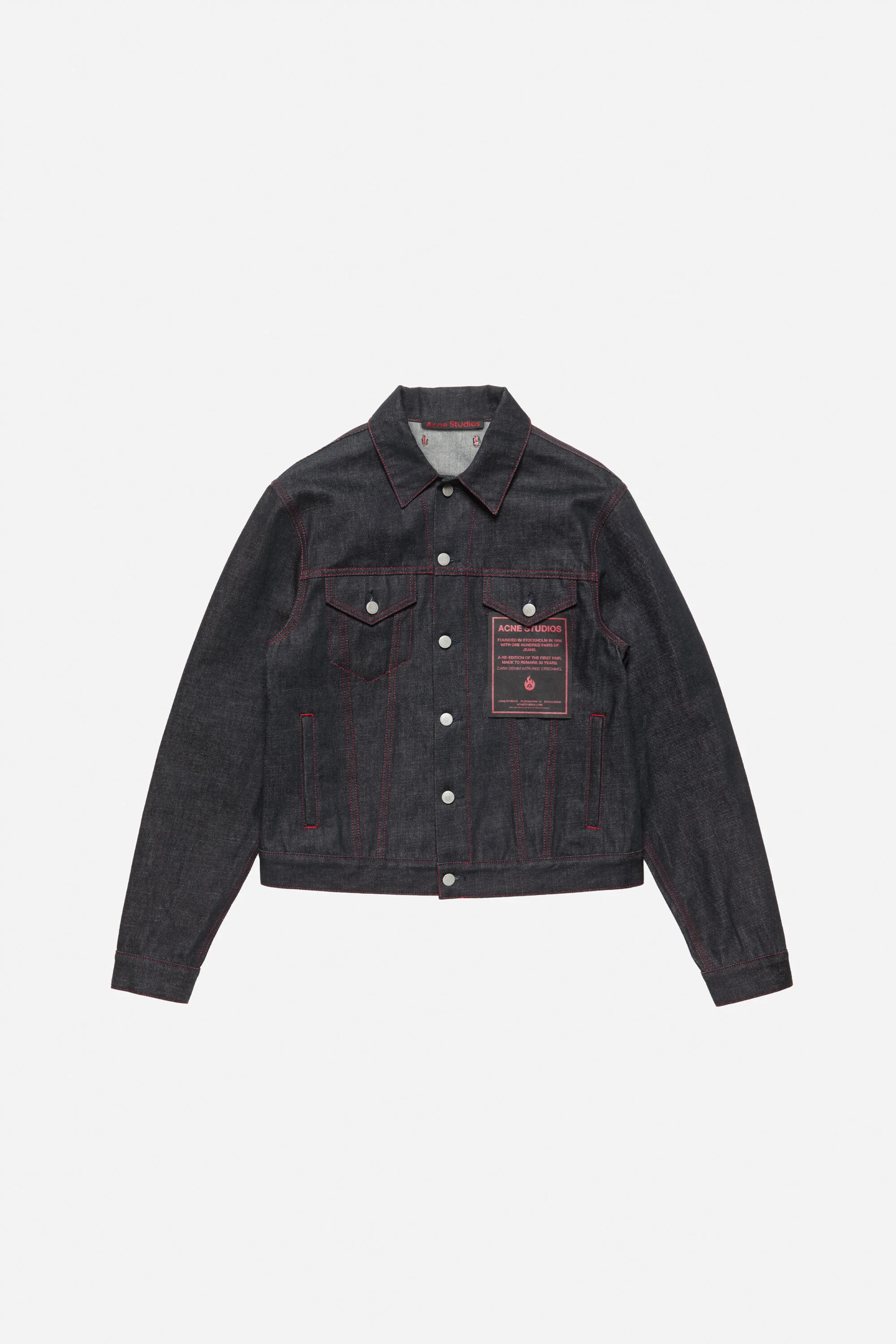 Re-edition raw denim jacket - Mid Blue - 1