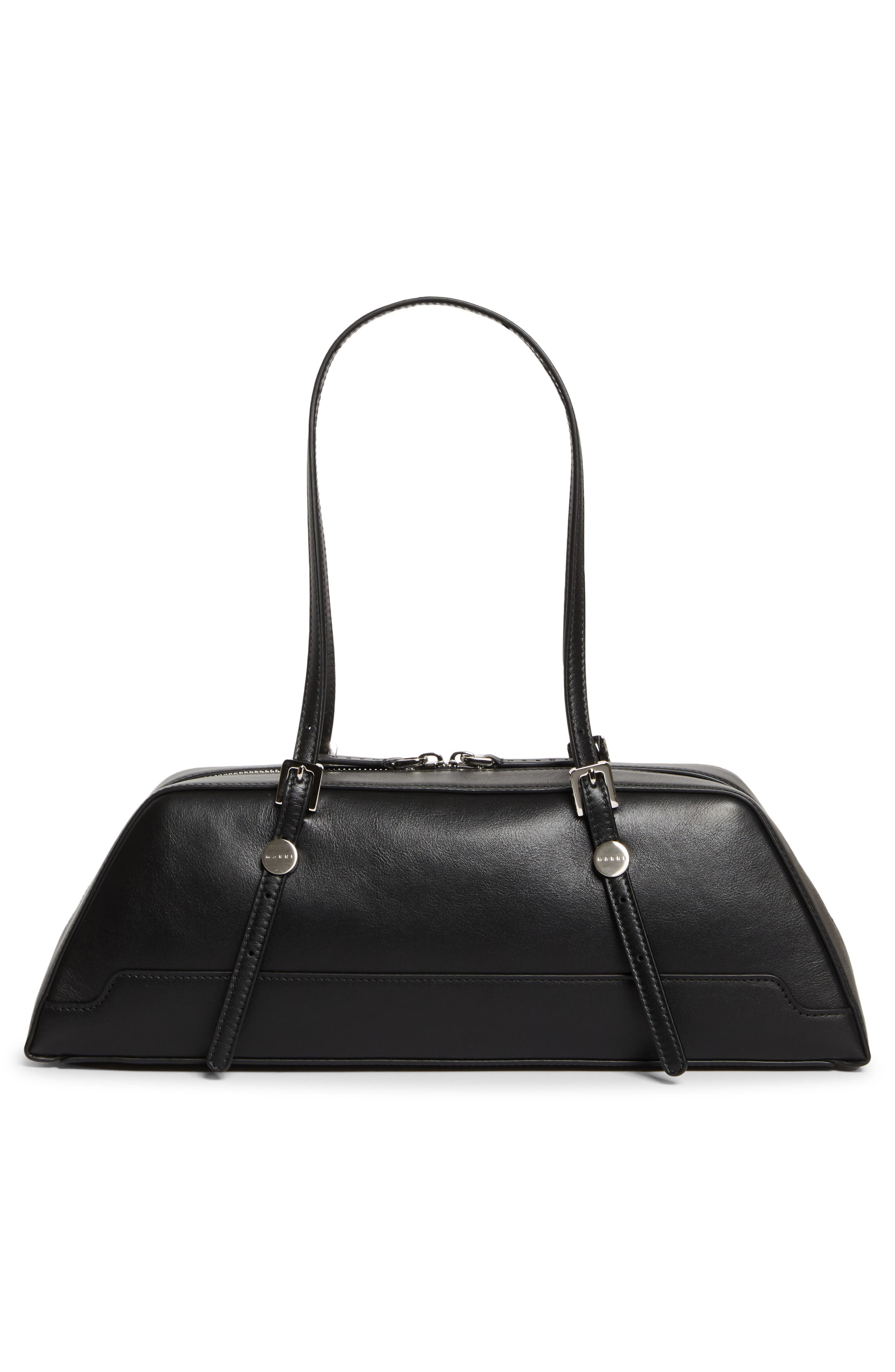 Marni East/West Duffle Leather Shoulder Bag in Black at Nordstrom - 4