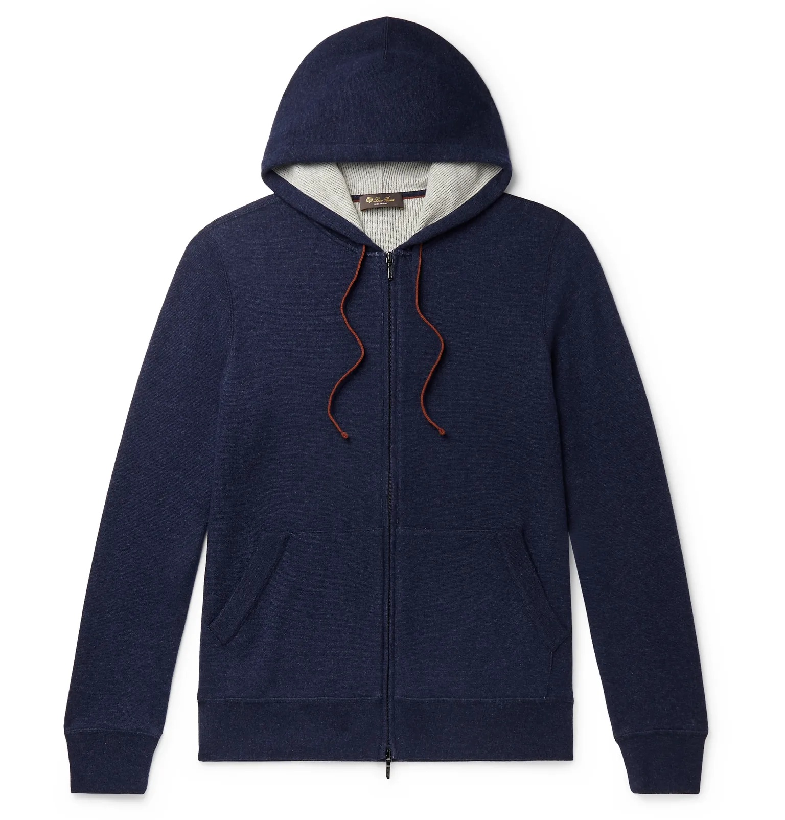 Mélange Cashmere-Blend Zip-Up Hoodie - 7