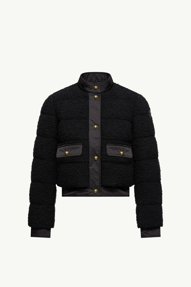Blandy Wool Blend Bouclé Short Down Jacket 1