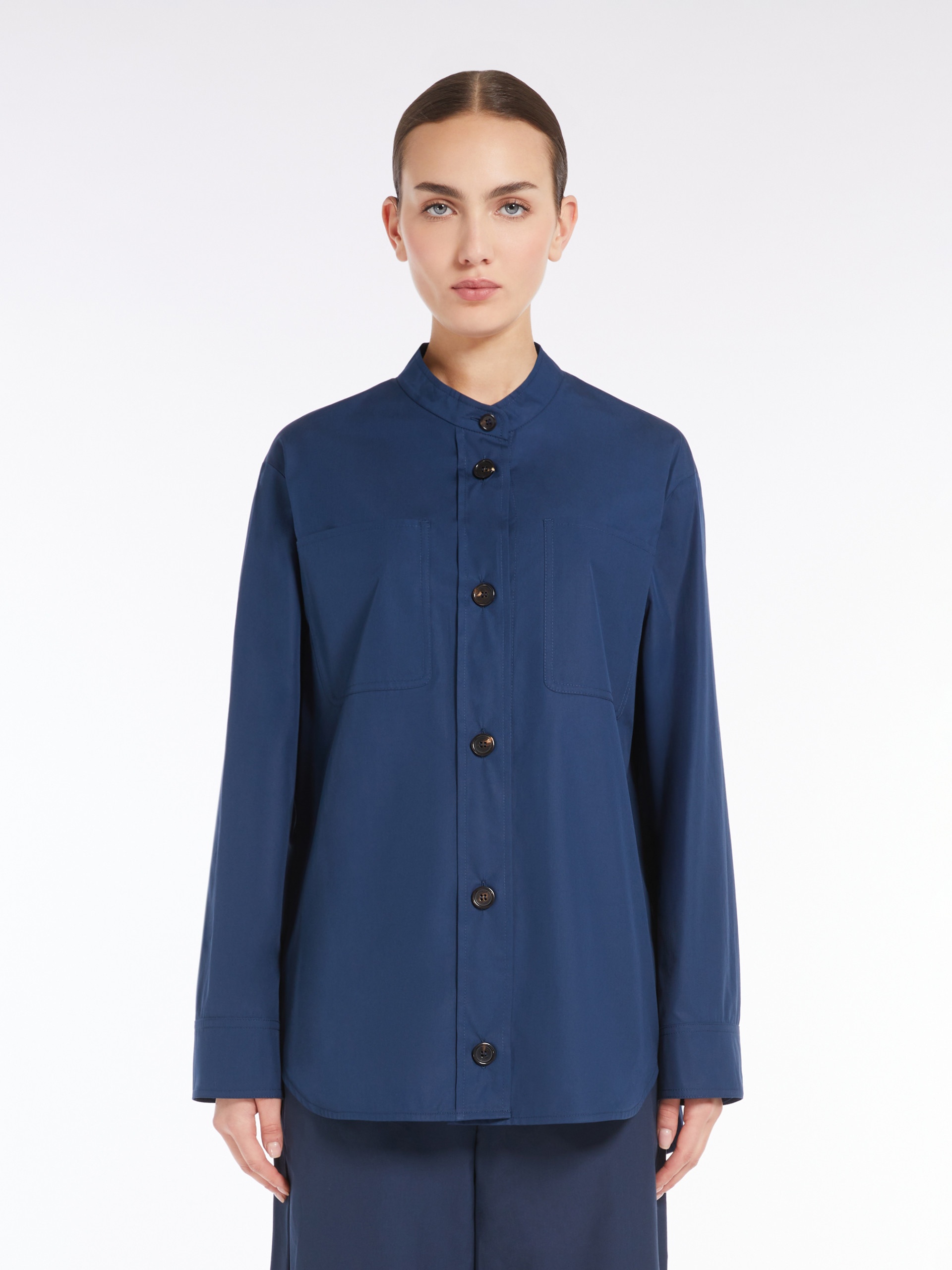 DORIS Cotton Mandarin-neck shirt - 3