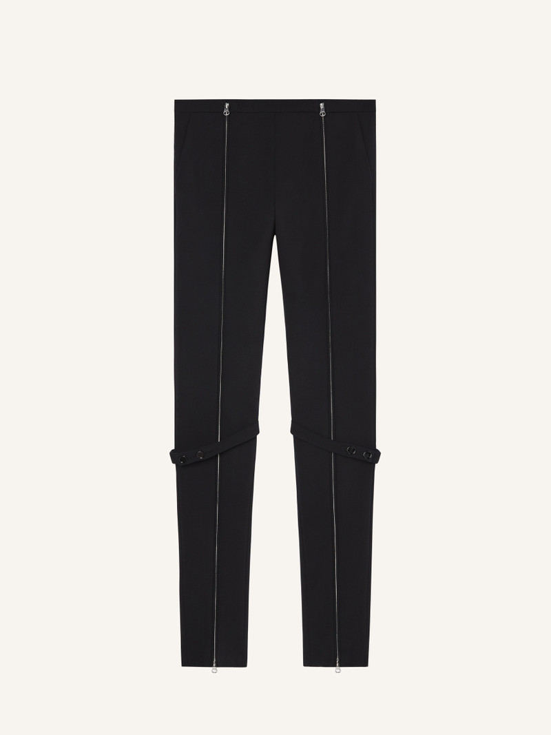 ZIPPED STRETCH WOOL TAILORED PANTS 1