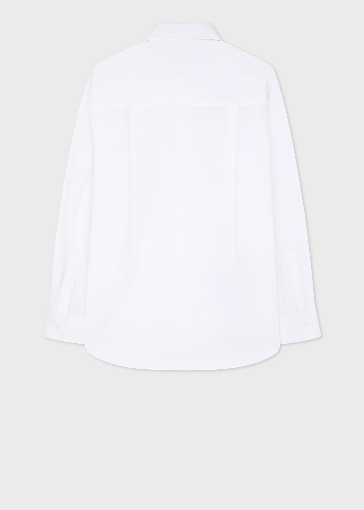 Women's White Cotton Embroidered Shirt - 2