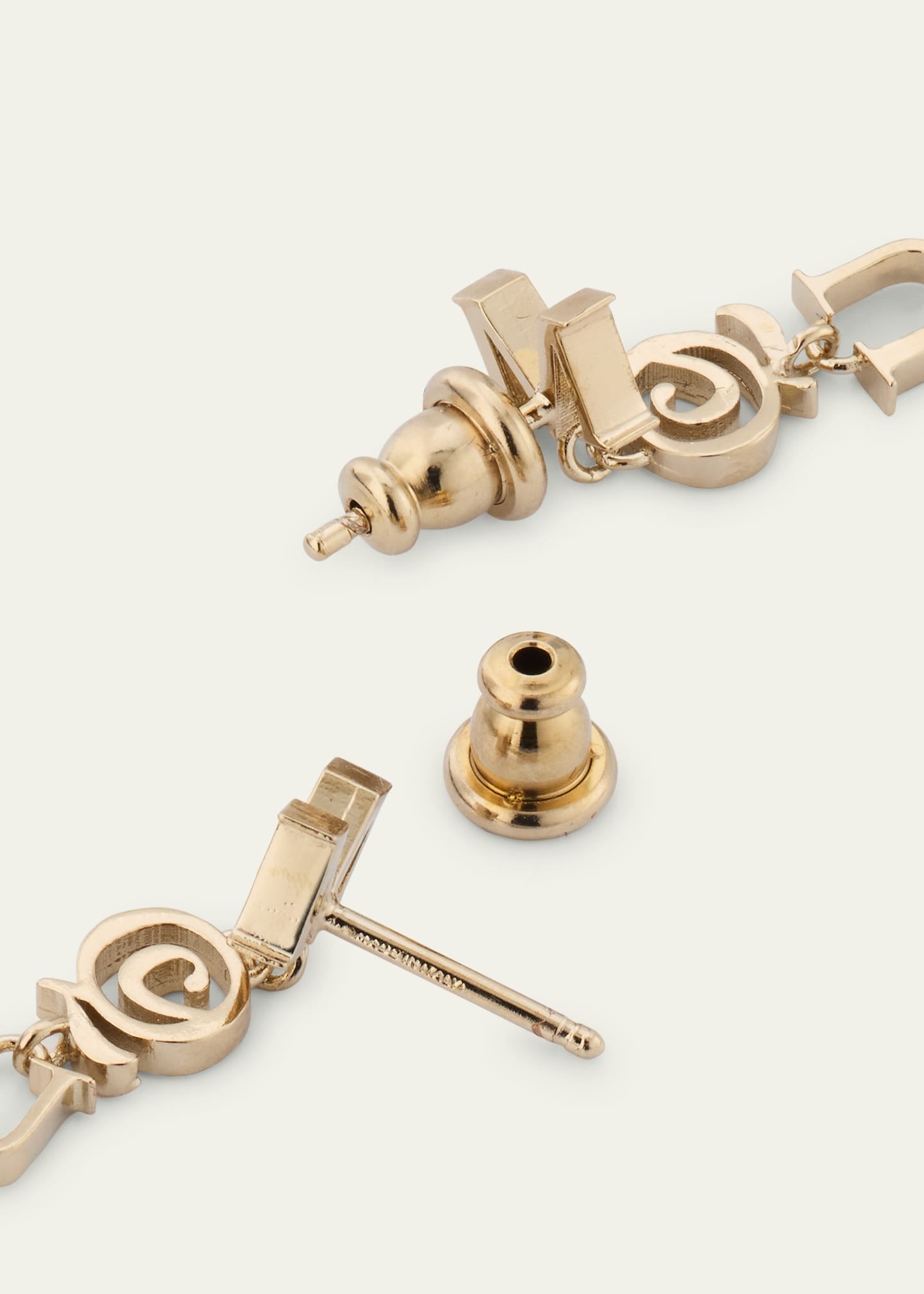 McQueen Logo Drop Earrings - 4