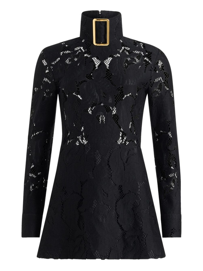 buckle-collar lace dress 1