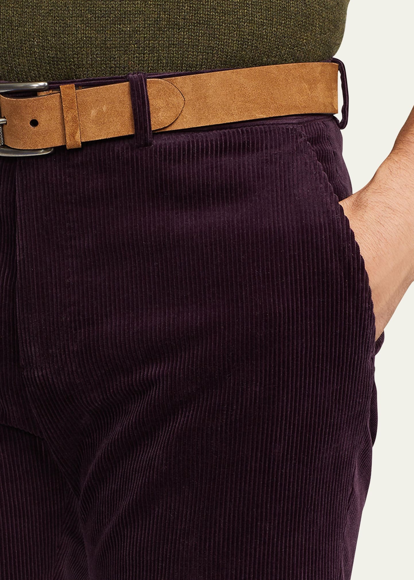 Men's Slim-Fit Corduroy Pants - 4