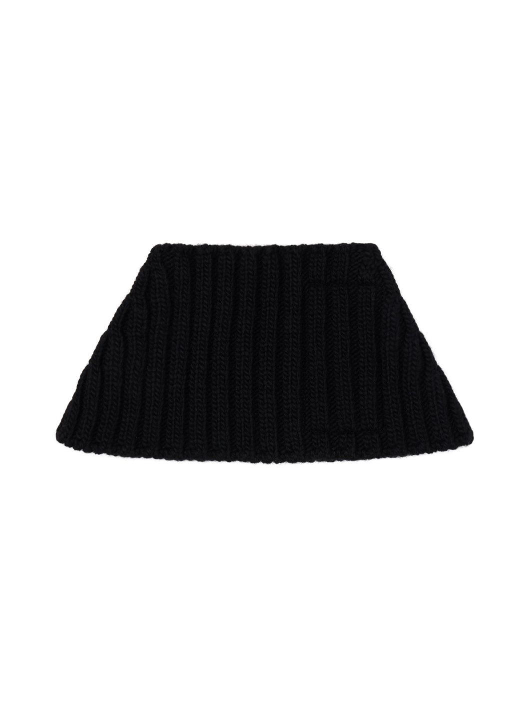 Black Mock Neck Scarf - 1