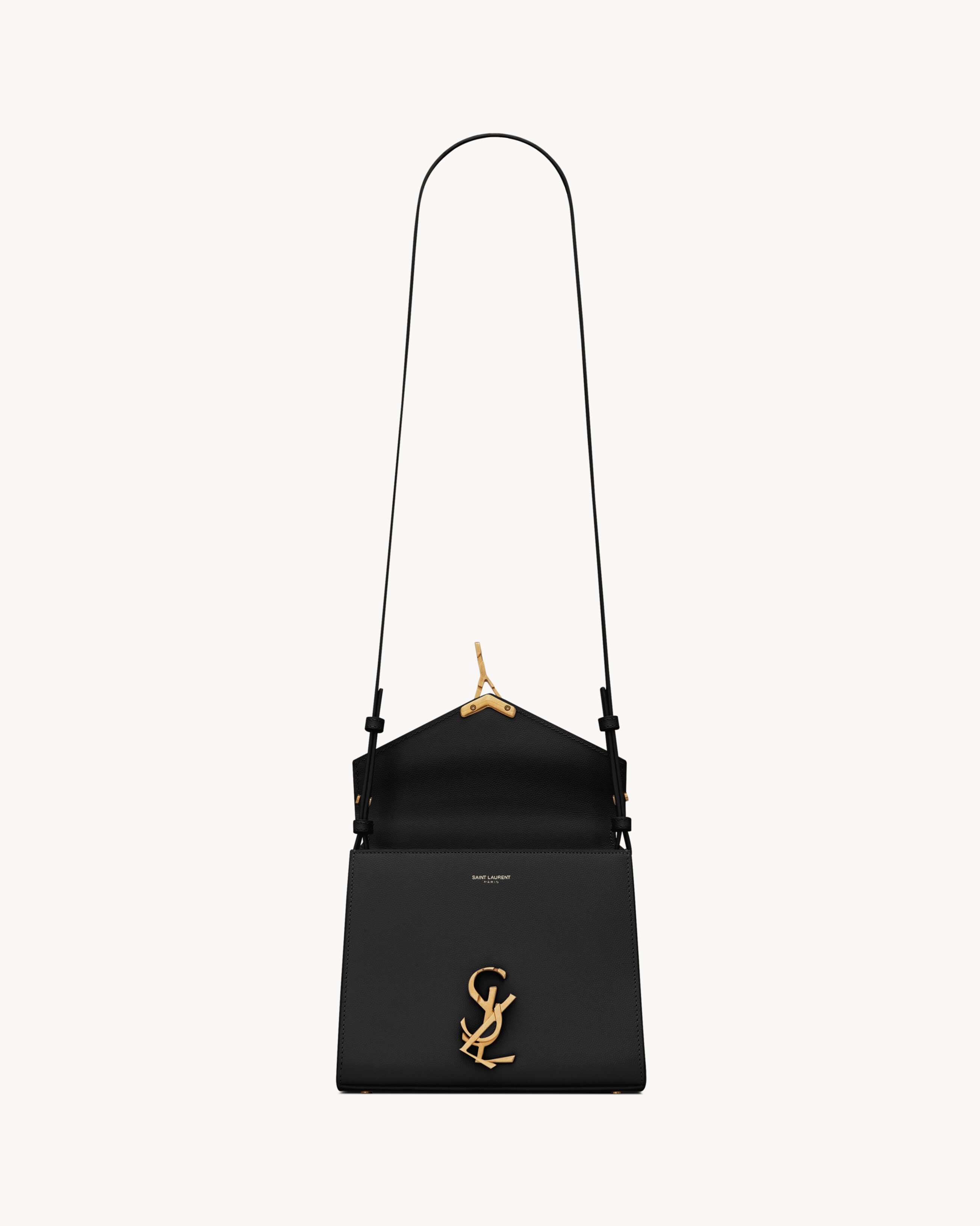 CASSANDRA MINI TOP HANDLE BAG IN GRAIN DE POUDRE EMBOSSED LEATHER - 6