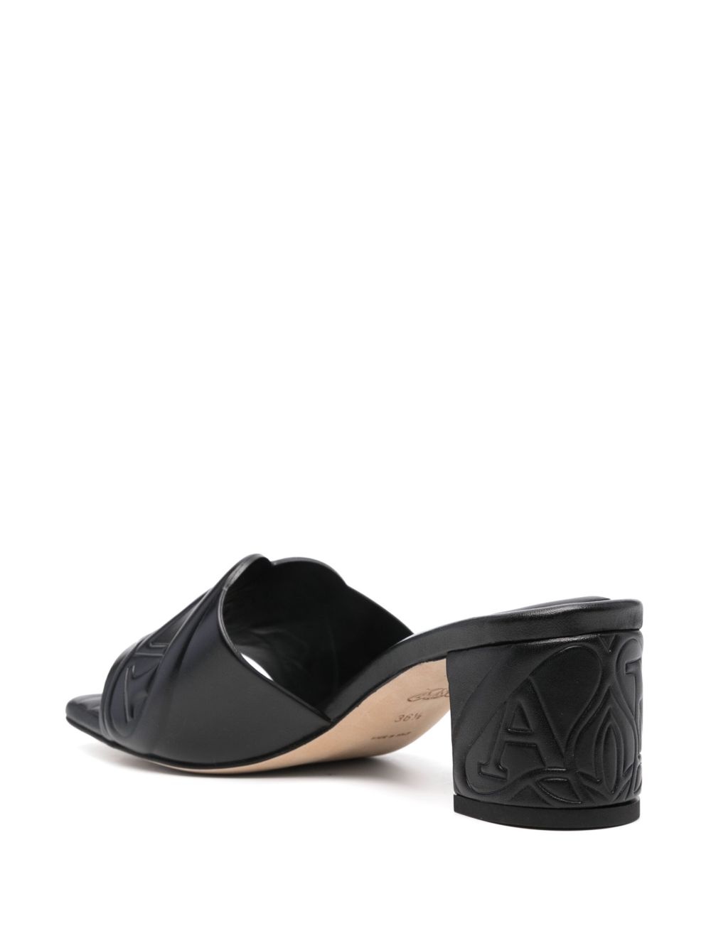 Seal 65mm leather mules - 3