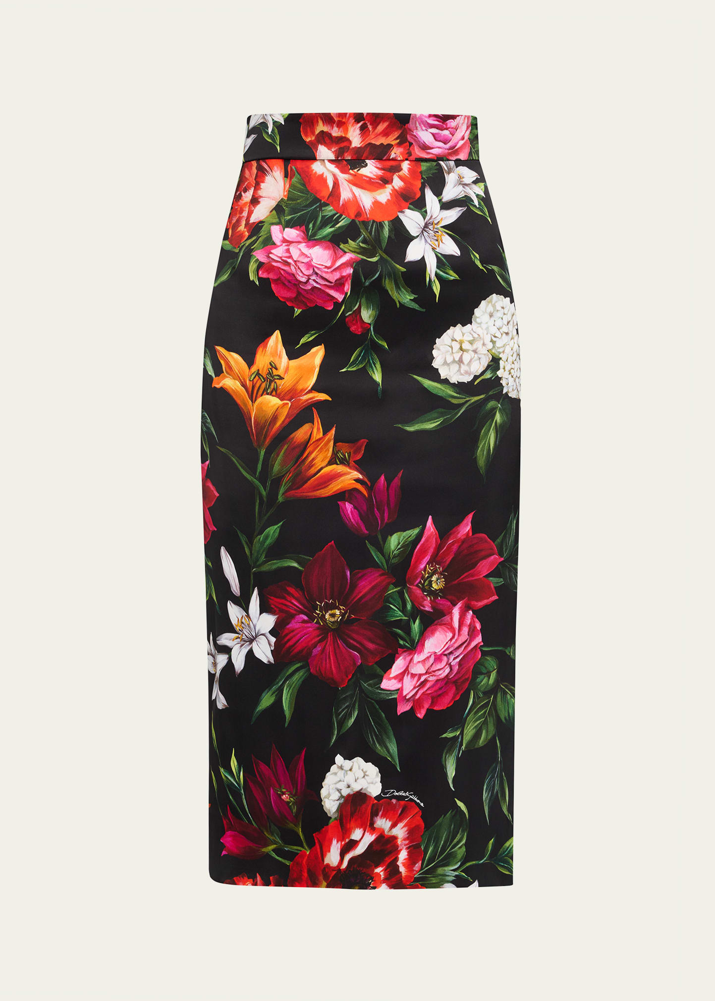Floral Bouquet Midi Skirt - 1