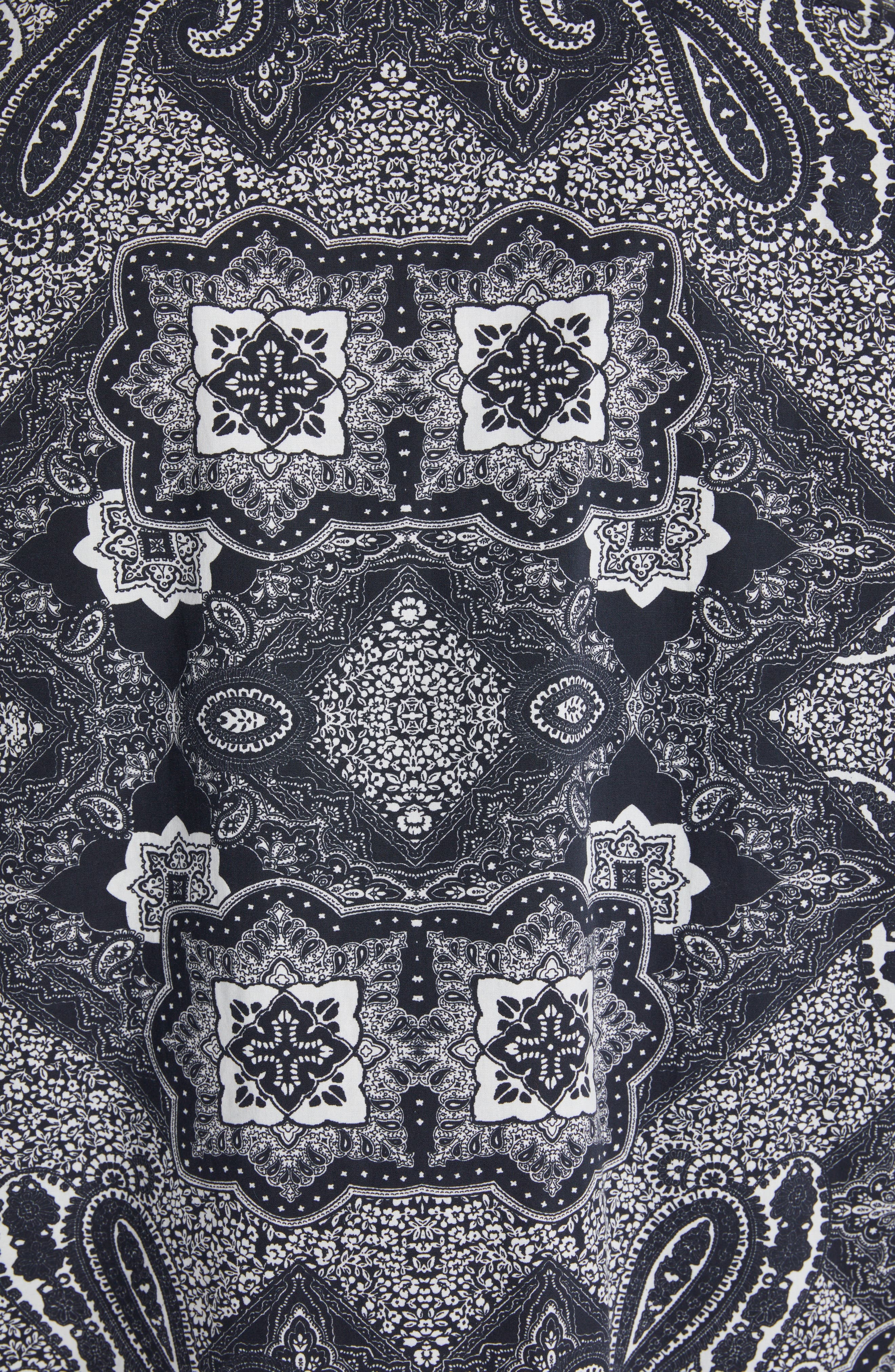 Bandana Print Stretch Cotton Camp Shirt - 5