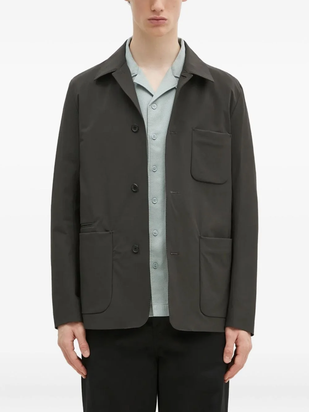 buttoned patch-pocket jacket - 1