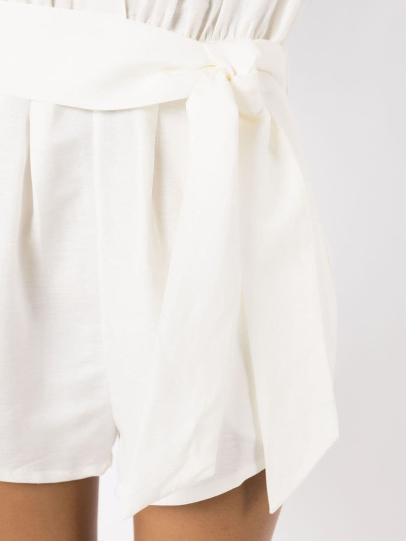 Orquidea Vintage linen-blend playsuit 5
