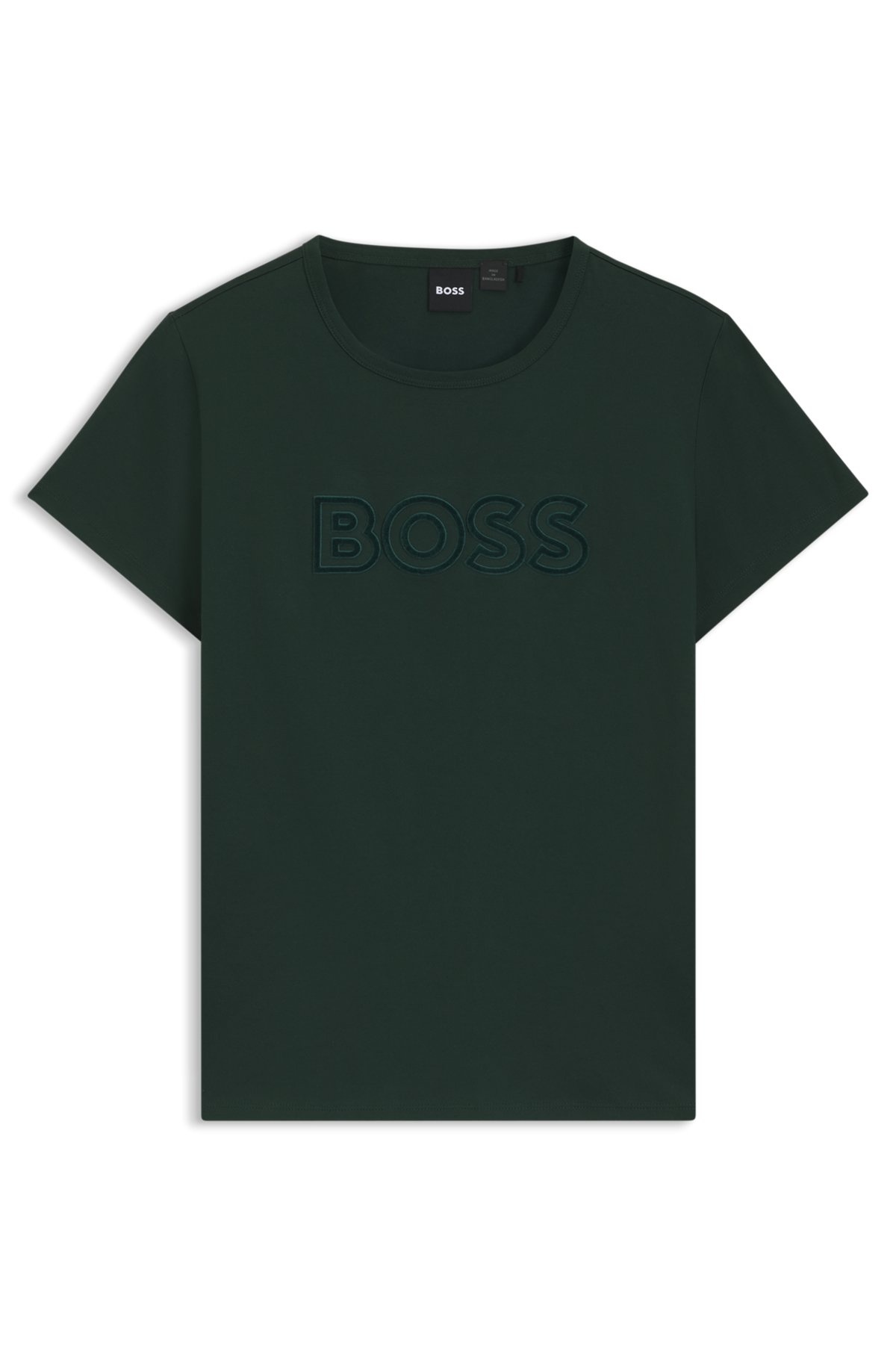MERCERIZED-COTTON T-SHIRT WITH LOGO DETAIL - 1