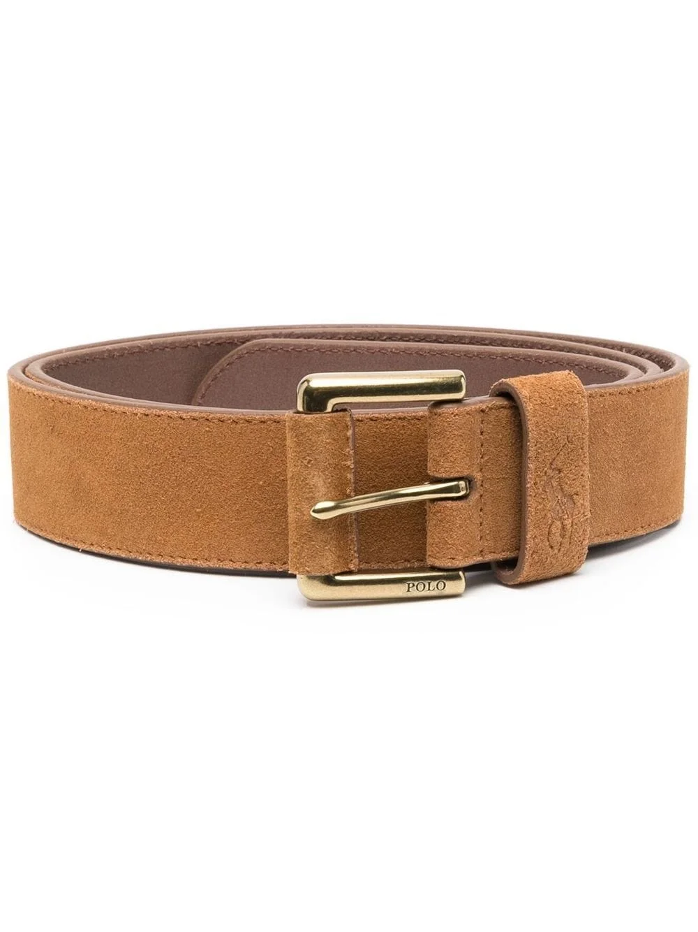 suede buckle belt - 1