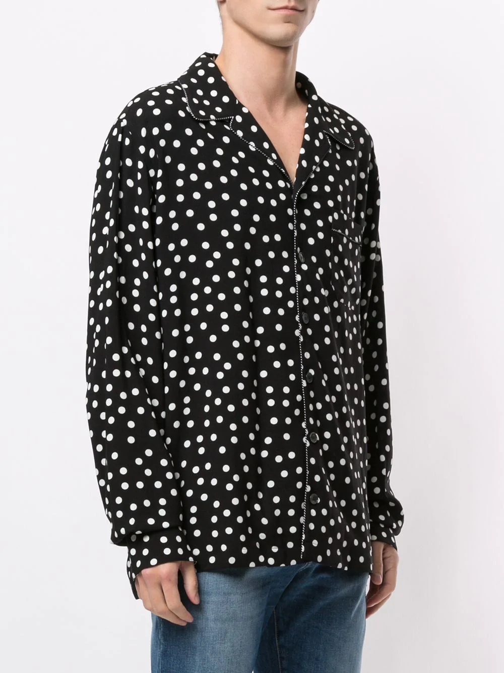 polka dot print shirt - 3