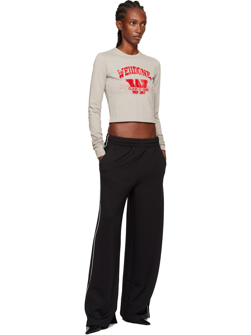 Black DNA Flared Track Pants - 4
