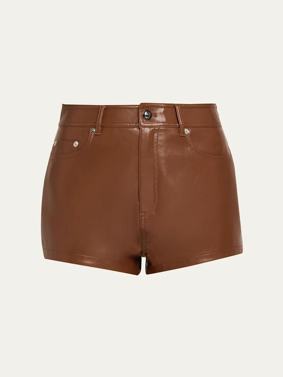 Dani Vegan Leather Shorts - 1