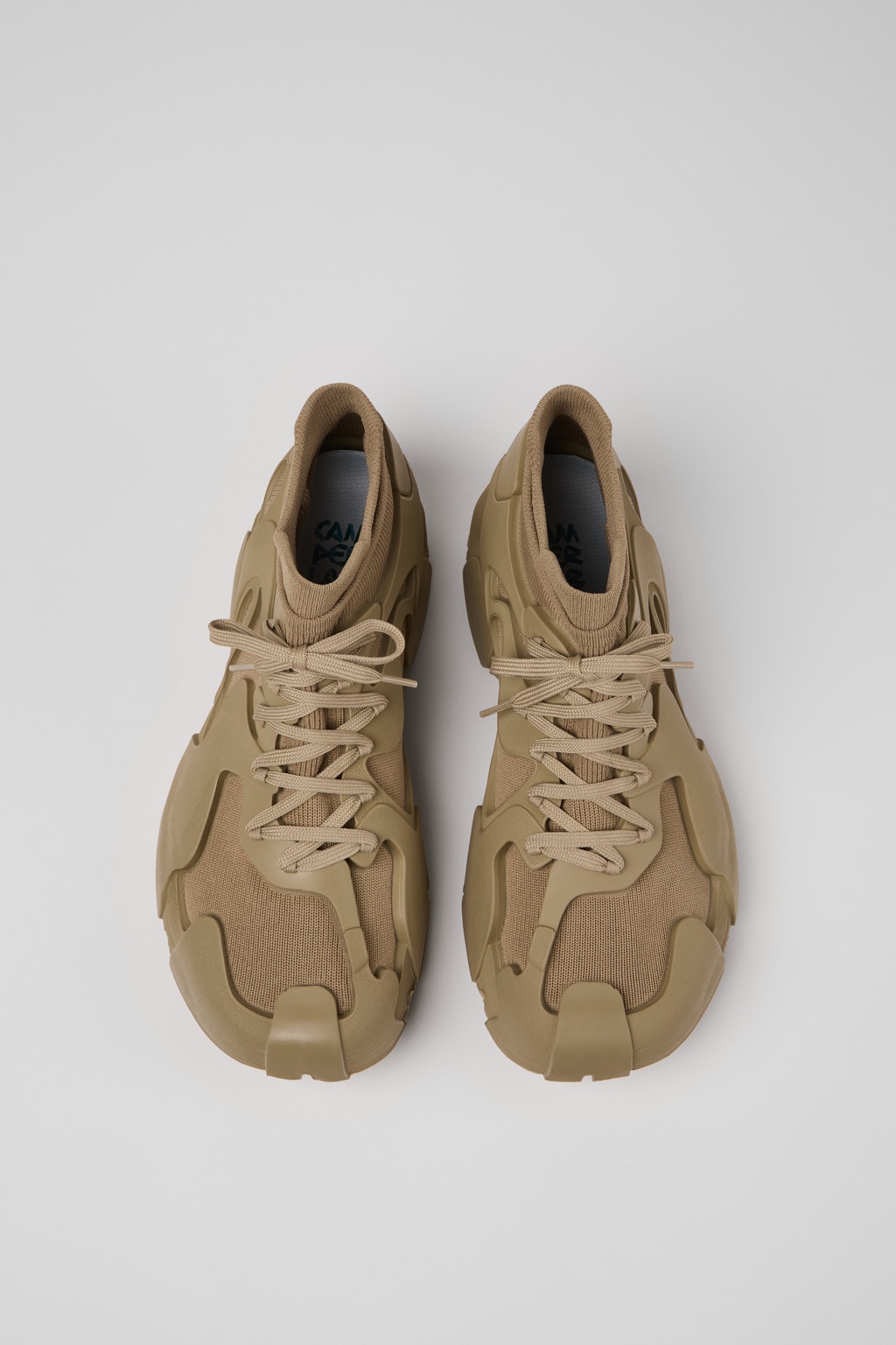 Beige Caged Sneakers - 4