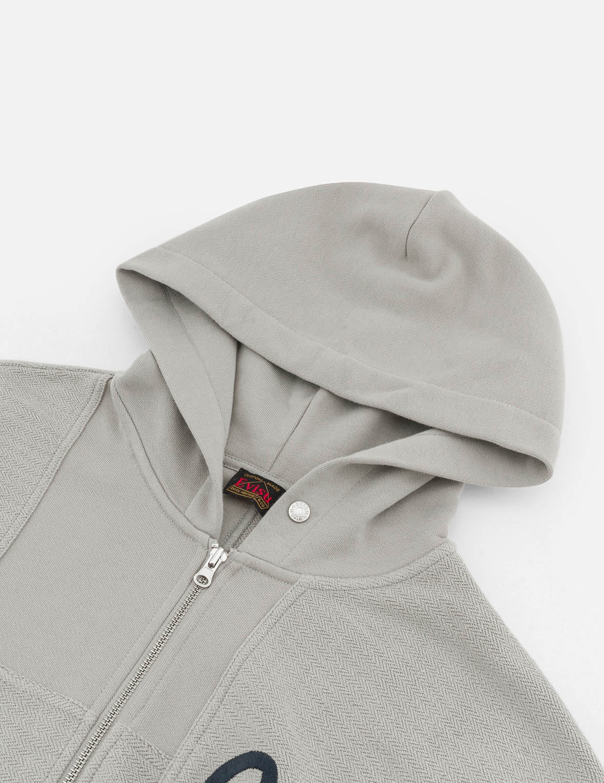 Seagull Embroidery and Fabric Blocking Relax Fit Hoodie - 5