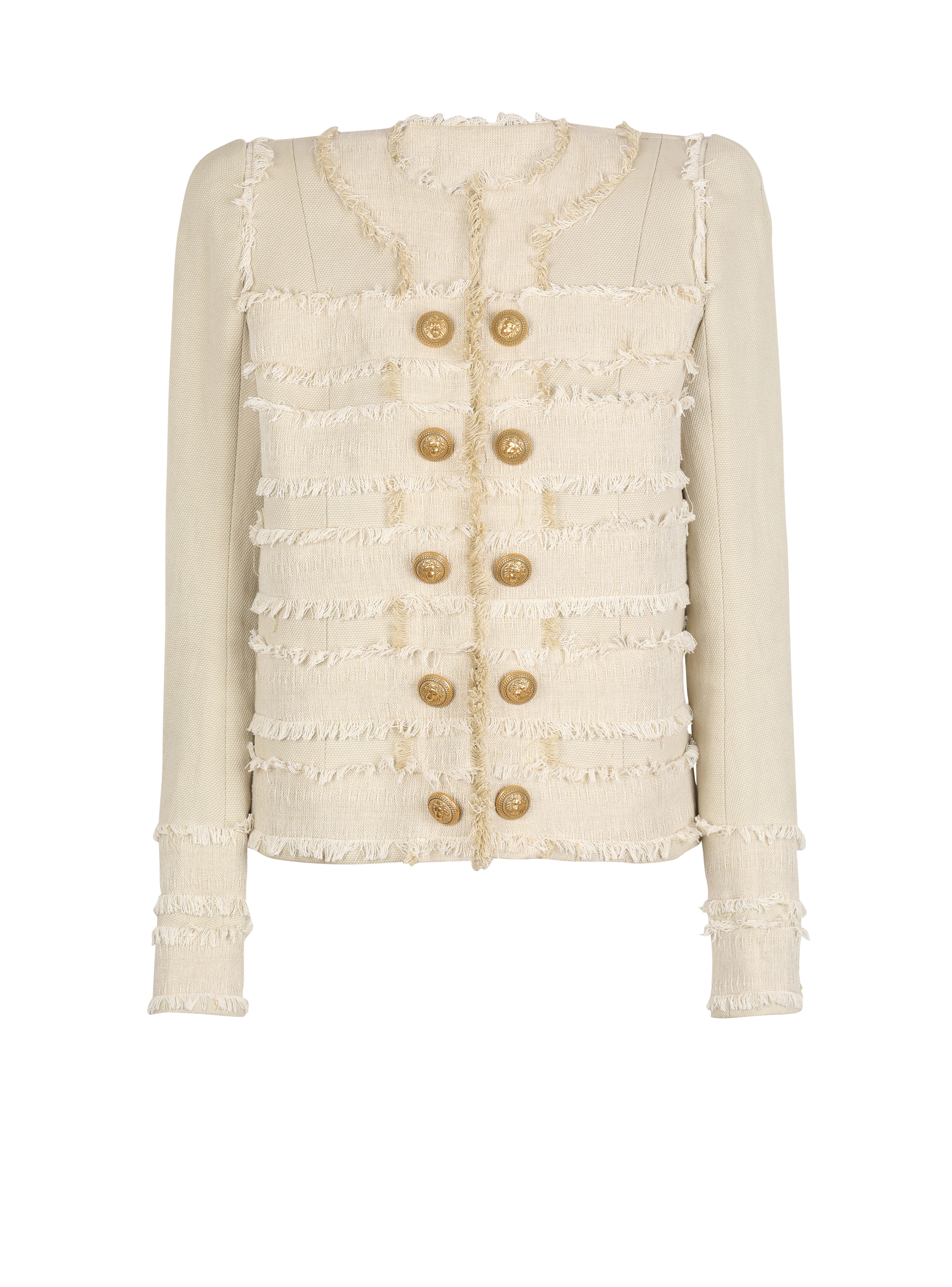 Fringed tweed jacket - 1