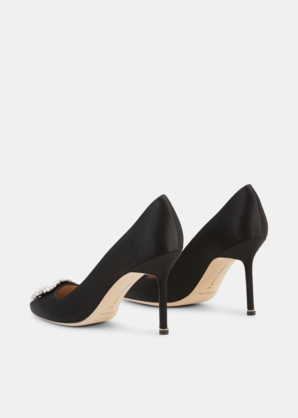 Black Hangisi 105 Jewel Buckle Pumps - 3