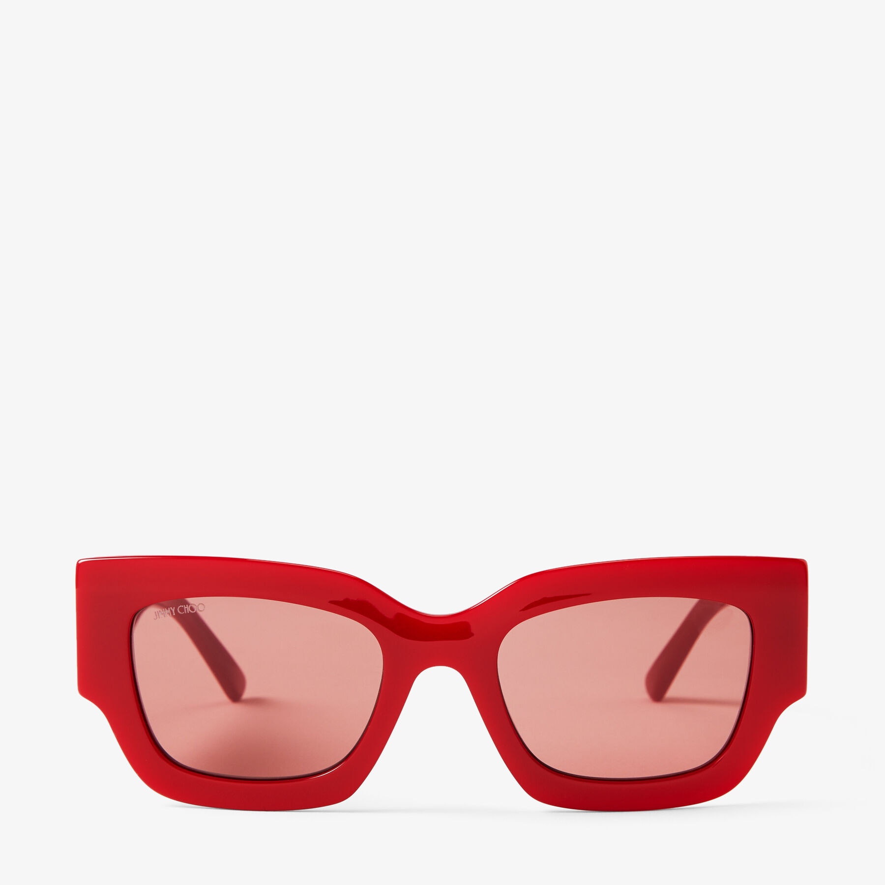 Nena
Burgundy Square Frame Sunglasses with JC Emblem - 1