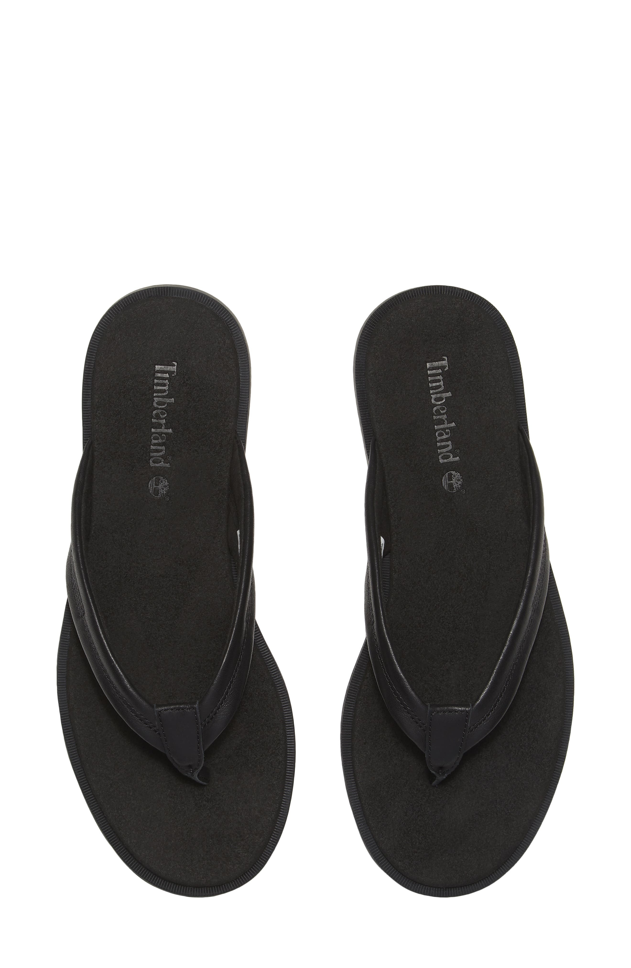 Timberland Calista Bay Flip Flop in Black Full Grain at Nordstrom - 4