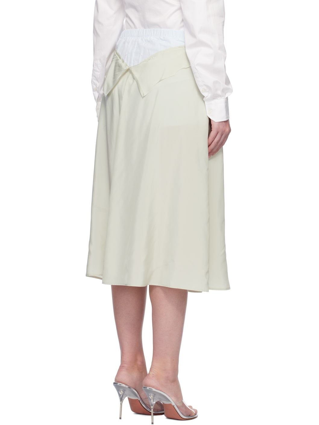Beige 'Anonymity Of The Lining' Midi Skirt - 3